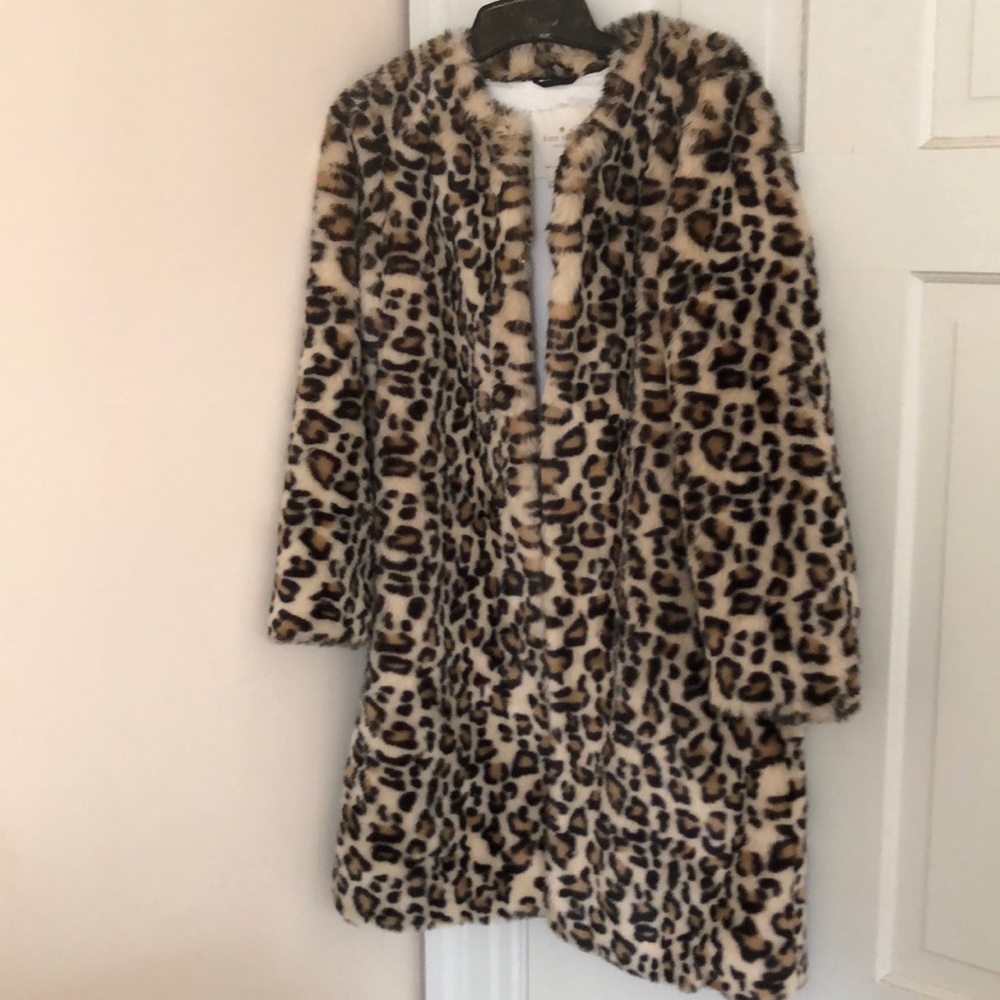 Kate Spade size 4 leopard print dress coat